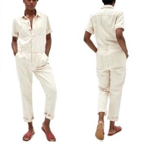 Everlane Ecru Short Sleeve Coverall
